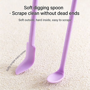 Spatule double-embout en silicone mini en gros pour cosmétiques, spatule de précision pour la dernière goutte, grattoir pour flacon de maquillage, cuillère pour pot de cuisine, OEM - Product Image 4