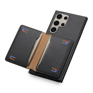 Funda de Teléfono Tipo Cartera Denior de Cuero Sintético con Patrón de Lichi, 3 Ranuras para Tarjetas, Compatible con <span class=keywords><strong>Samsung</strong></span> S26/S25/S24/S23/S22/S21/Serie A - Product Image 3