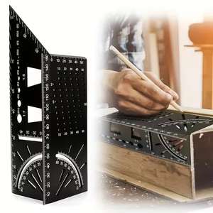 Cuadrado <span class=keywords><strong>de</strong></span> diseño <span class=keywords><strong>de</strong></span> línea multiángulo, <span class=keywords><strong>regla</strong></span> <span class=keywords><strong>de</strong></span> parada <span class=keywords><strong>de</strong></span> <span class=keywords><strong>aluminio</strong></span> con orificios <span class=keywords><strong>de</strong></span> guía <span class=keywords><strong>de</strong></span> 45/90 ° <span class=keywords><strong>para</strong></span> marcado <span class=keywords><strong>de</strong></span> carpintería <span class=keywords><strong>de</strong></span> precisión - Product Image 4