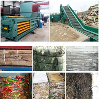 Compacteur horizontal d'occasion pour bouteilles PET, tapis, carton, papier usagé, machine à balles pour bouteilles en plastique