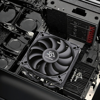 Kipas CPU Ultra Tipis Horizontal 4Pin PWM Logo OEM, Pendingin Udara PC dengan Pipa Panas untuk Prosesor Ryzen X99 AM5