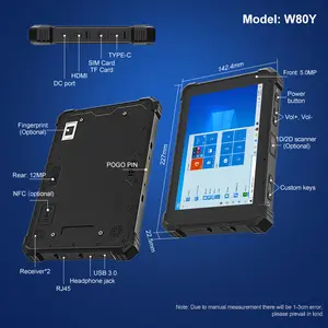 Win 10 Opcional Win 11 Os 16GB Ssd 256GB 10,1 Inch Industrial Tablet Pc Rugged Tablet i7