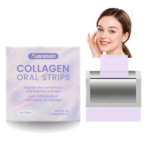 Tiras Orales de Colágeno Ausreson OEM - Se Disuelven Rápidamente, Suplemento para Aclarar la Piel, Grado Alimenticio, Hierbas Naturales para Adultos - Product Image 1