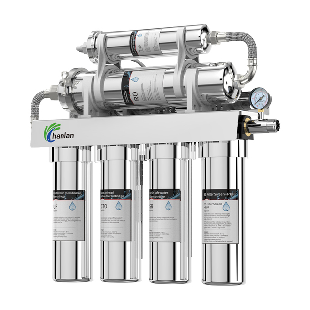 600G Tankless Manual Stainless Steel 7-Stage RO Water Filter System 1-Year Warranty for Hotel Use Under-Sink Countertop Purifier