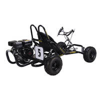 Cómodo Go Kart con Motor de 4 Tiempos y 212 CC, 6.5 HP, Arranque Manual/Eléctrico, Asiento Acolchado Grueso y Conducción Suave