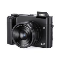 Appareil photo hybride exclusif transfrontalier avec capteur CMOS HD 5K et zoom optique 2x-7x ; Idéal pour les étudiants et l'usage domestique