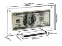 Cadre de présentation en acrylique pour billets de banque, porte-billets, protecteur de devises, cadre pour billets de banque