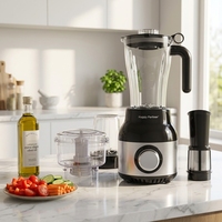 Blender pour hacher fruits, noix, herbes, oignon, ail, multifonctionnel en une seule machine, 6 lames 3D anti-rouille, mixeur électrique pour fruits