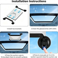Support de fixation industriel en métal à ventouse pour Starlink Mini, fixation rapide sans perçage, support ABS pour pare-brise, toit, camping-car, camping