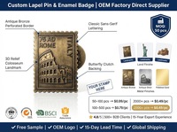 Badge Souvenir Personnalisé en Émail Dur Électroplaqué Moderne pour le Colisée de Rome Antique, Italie, Bâtiment Ancien