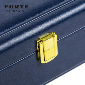 <span class=keywords><strong>Coffret</strong></span> cadeau d'emballage de <span class=keywords><strong>bijoux</strong></span> FORTE personnalisé de haute qualité en cuir PU avec grand anneau marron - Product Image 4