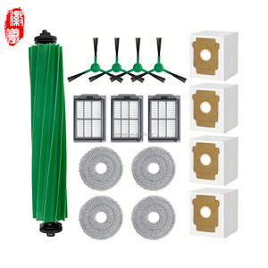 Brosse principale, filtre HEPA, brosse latérale, sac à poussière, chiffon de nettoyage, pièces de rechange compatibles avec les aspirateurs robotiques iRobot <span class=keywords><strong>Roomba</strong></span> 505 <span class=keywords><strong>Combo</strong></span> et 405 <span class=keywords><strong>Combo</strong></span> - Product Image 1
