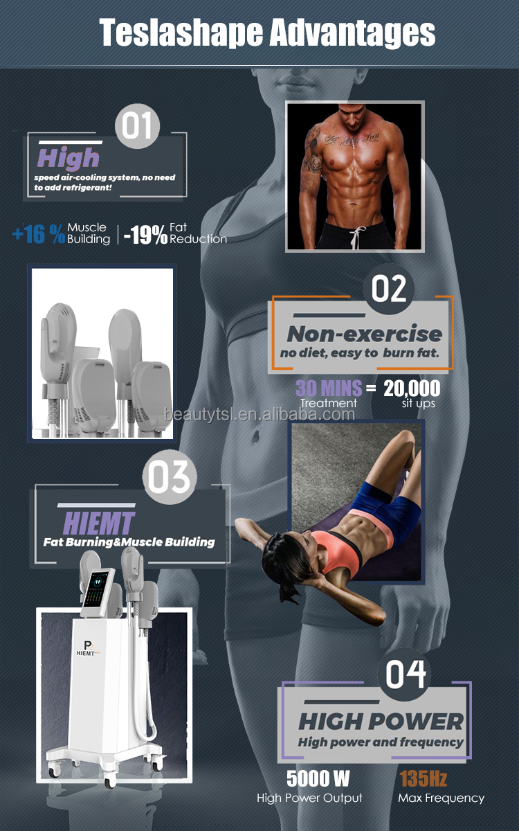 EMT8-pro max portable or vertical emslim sculpt fat removal electromagnetic neo emslim 4 handle emt tesla machine