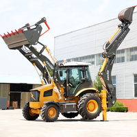 Mesin Epa Backhoe Loader 3-15ton CE obral Tiongkok 4 roda penggerak baru Backhoe dan Loader yang berlaku mesin penggerak tanah Diesel