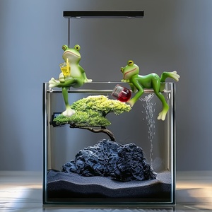 Resin Crafts Frog <strong>Pot</strong> Hanging Display Piece Outdoor Courtyard Simulation Animal Decorative <strong>Fish</strong> for Tank Edge Hanging Piece - Product Image 3