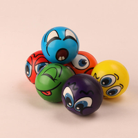 Balles anti-stress amusantes en mousse souple, visages souriants et grimaces en PU pour enfants, jouet apaisant pour la mobilité des poignets