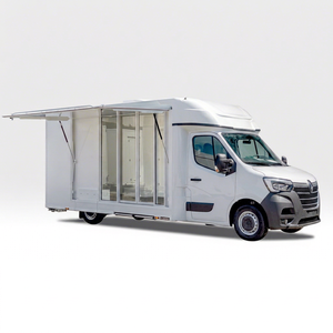 Camion de restauration mobile blanc 5,8 m, carrosserie en aluminium, compartiments isolés, espace de préparation, utilisation en extérieur - Product Image 1