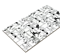 Carrelage mural élégant à finition brillante 1200x600mm avec illustration de chien pour la décoration du salon