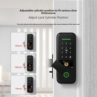 Meilleure vente transfrontalière : Serrure intelligente WiFi en alliage d'aluminium pour appartement avec gestion à distance via application et déverrouillage par empreinte digitale