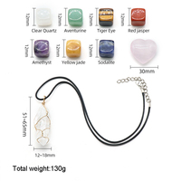 Nouveau Design 2023 pierres naturelles de guérison des 7 chakras ensemble de bijoux en cristal pour femmes et hommes cadeaux