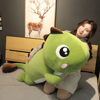 Peluche Dragon Kawaii Personnalisée, Coussin Long et Doux pour Canapé et Lit, Grande Créature de la Jungle en Peluche, Vente en Gros