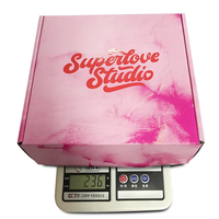 Boîte d'expédition de bijoux en carton ondulé rose personnalisée de luxe avec logo UV