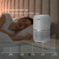 Purificateur d'air électrique domestique avec filtre HEPA pour la fumée, les allergies, les squames d'animaux, moniteur de qualité de l'air, indicateur de filtre