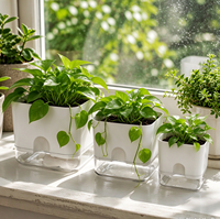 Pot de fleurs en résine PP blanc léger, durable, écologique, biodégradable, grand format, pour plantes d'intérieur