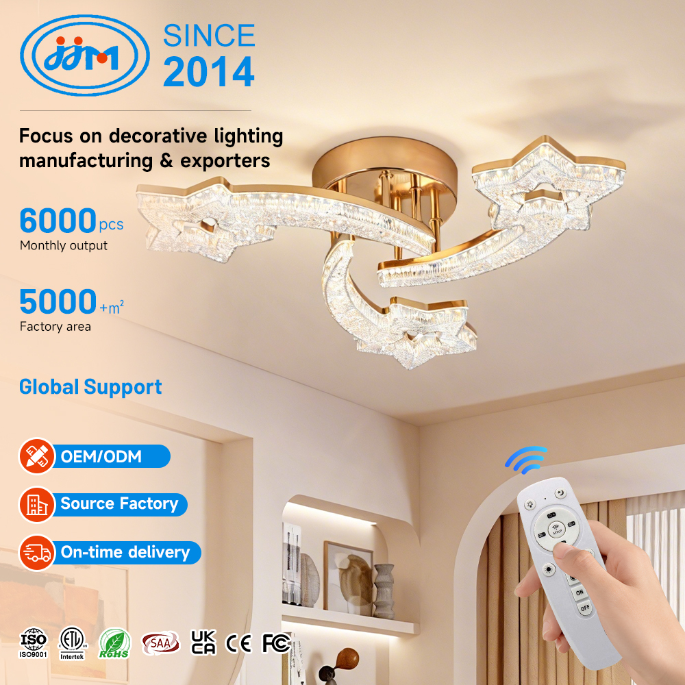 Original Factory Modern Creative Indoor Surface Mounted Star Flower Shaped Home Lighting Fixture LED Ceiling Lamp