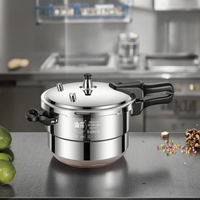 Cuisinière à pression moderne en acier inoxydable 304, écologique, capacité 4-6L, compartiment vapeur pour restaurants commerciaux