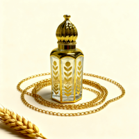 Prix d'usine Huile de parfum arabe en or à bille 3ml 6ml 12ml Oud Attar Flacon en verre vide avec bouchon à vis pour diffuseur pour sérum de soin de la peau