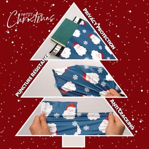 Bolsas de Envío Impermeables para Ropa, Bolsas de Correo Resistentes a Desgarros, Bolsas de Envío Fuertes con Autosellado - Santa Claus y Copos de Nieve - Product Image 4