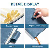 Diario de tapa dura A5 de alta calidad, cuaderno de notas impreso personalizado con logotipo personalizado, cuaderno de negocios de cuero PU, encuadernación térmica
