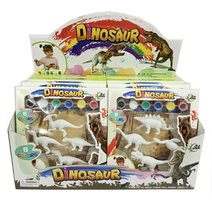 Giocattolo Educativo per Bambini, <span class=keywords><strong>Dinosauro</strong></span> in PVC da 10 Pollici da Colorare, per Età 5-7 Anni, Certificato EN71, Confezione Regalo - Product Image 1