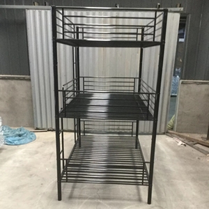 Wholesale Price Metal Triple Bunk <b>Bed</b> Steel Decker <b>Beds</b> Iron <b>Bed</b> Frame Bedroom/Dormitory Furniture - Product Image 4