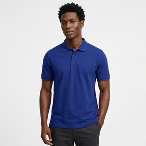 Vente en gros de t-shirts en coton 100% tricoté à manches courtes pour hommes, broderie personnalisée, impression par transfert thermique, 220g, pour le golf - Product Image 3