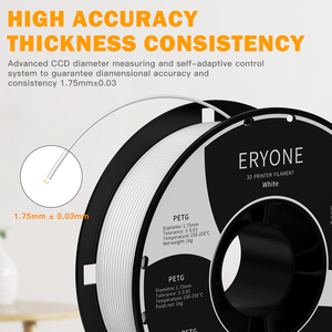 Filament 3D en plastique, 1 Filament pour stylo 3D, PETG blanc, pour impression 3D, bon marché, avec emballage sous vide - Product Image 2