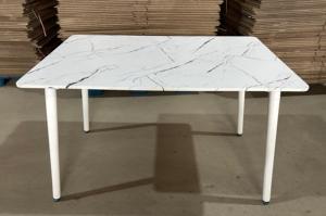 Juego de Comedor de Diseño Moderno y Lujoso, Estilo Nórdico, Mesa de Comedor Rectangular Blanca Italiana con Cubierta de Mármol MDF para Restaurante - Product Image 5