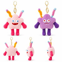 Juguetes de peluche directos de fábrica: Monstruo de peluche, llavero de peluche de 4 pulgadas, adorables juguetes de máquina de garras para niños al por mayor