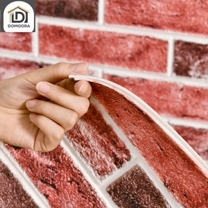 Carta da Parati Moderna Autoadesiva Effetto <span class=keywords><strong>Mattoni</strong></span> per Camera da Letto, Rivestimento Murale Decorativo Adesivo - Product Image 3