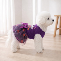 Ensemble de déguisement de sorcière pour chien d'Halloween avec chapeau, citrouille, fantôme et nœud, pour fête et déguisement, vente en gros