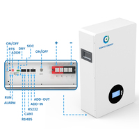 Batterie Powerwall Lifepo4 51,2 V 200 Ah 100 Ah, système de stockage d'énergie solaire 10 kWh 5 kWh avec BMS intelligent