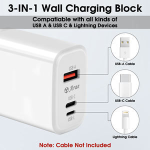 Déstockage, nouveau bloc de charge rapide 30w, chargeur 3 ports pliable, chargeur rapide pour téléphone, tablette, ordinateur <span class=keywords><strong>portable</strong></span> - Product Image 2