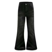 Jean micro-évasé imprimé léopard pour hommes et femmes, marque streetwear américaine, style Y2K, pantalon long