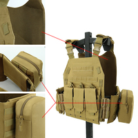 2025 Molle gilet tactique à dégagement rapide pour hommes porte-plaque léger avec pochette Triple Mag pour la chasse d'entraînement CS