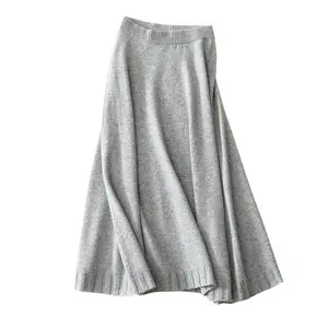 Demi jupes en tricot <span class=keywords><strong>taille</strong></span> <span class=keywords><strong>haute</strong></span> sangle Slim Fit Slim Double poche mi-longueur Pure fente <span class=keywords><strong>crayon</strong></span> grande <span class=keywords><strong>taille</strong></span> jupes pour femmes - Product Image 1