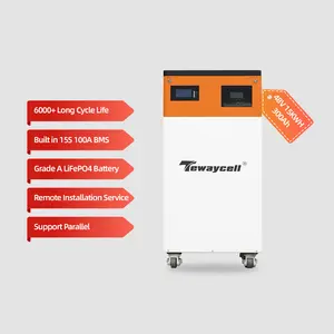 Tewaycell tout-en-un 48v 300ah 15kwh lifepo4 batterie solaire hors réseau intégrée système de stockage d'énergie par onduleur 5KW