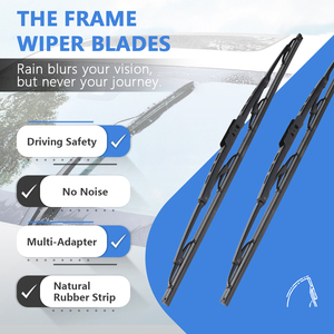 Spazzola Tergicristallo Universale in Gomma Naturale di Alta Qualità, Lunghezza 12"-28", Deflettore Vento per Parabrezza Auto - Product Image 2