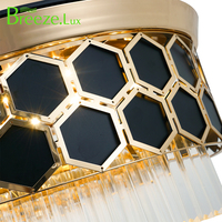 Ventilador de techo de lujo de 42 "y 48" con LED para sala de estar y baño, aspas ocultas, decoración de interiores suministrada por la fábrica