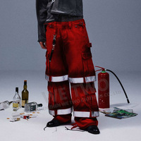 Pantalon de travail cargo pour homme, multi-poches, en coton, double taille, surdimensionné, réfléchissant, 2 en 1, pantalon de travail personnalisé pour charpentier